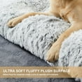 thumbnail image 4 of Reyox Large Dog Bed, 35 x 23 inch Fluffy Plush Dog Cage Bed, Washable Dog Mat with Non-Slip Bottom for Large and Medium Dogs,Gradient Gray, 4 of 10
