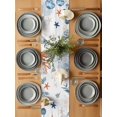 thumbnail image 6 of Summer Ocean Table Runner, Blue Jellyfish Orange Corals Shells Starfish Cotton Linen Kitchen Table Decoration Washable Dining Tabletop Runners for Home Party Decor 13x36 Inches, 6 of 9