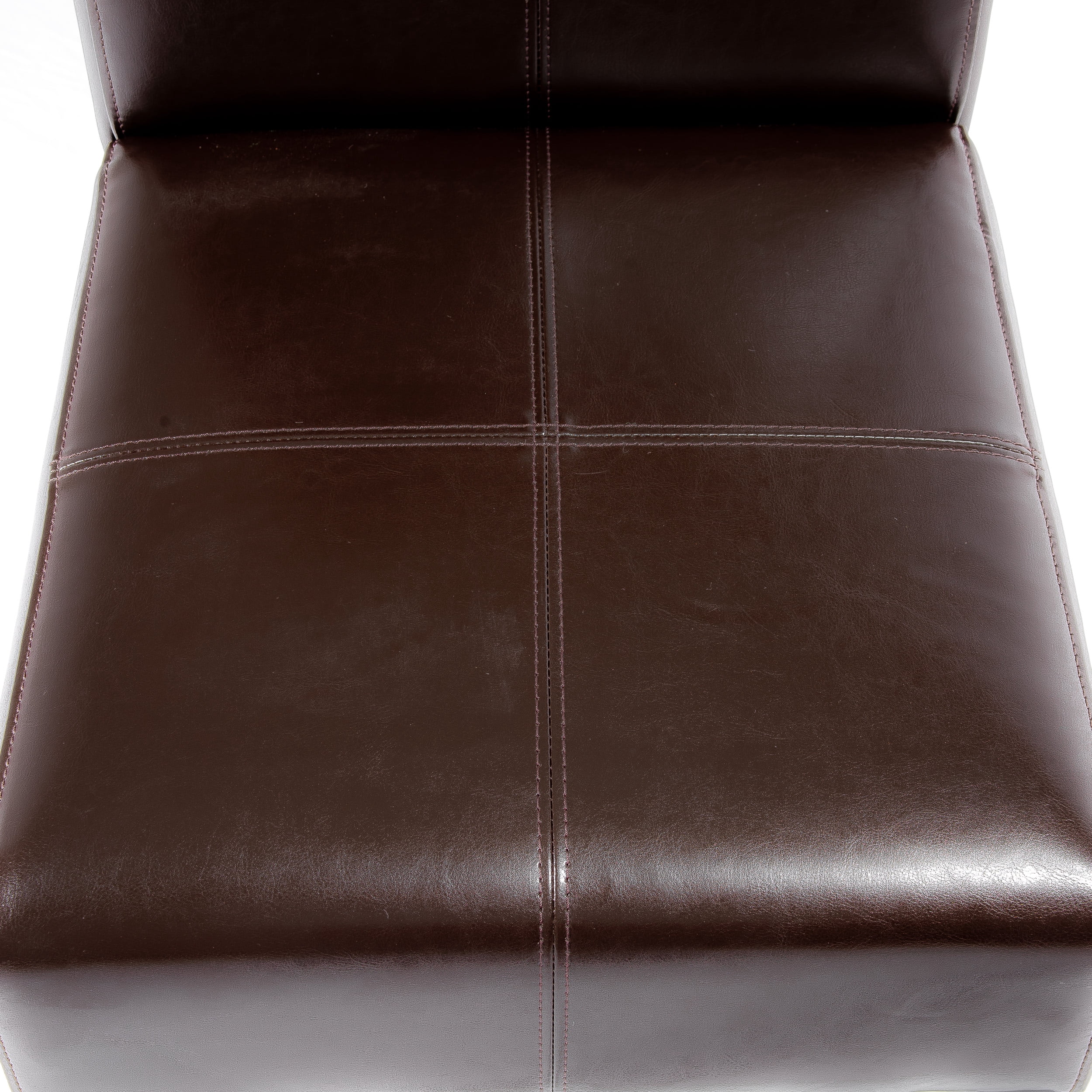 Noble House Franklin Contemporary Leather Dining Chairs, Set of 6, Chocolate Brown