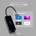 thumbnail image 4 of Adaptador Convertidor ACTECK SHIFT PLUS AE420 USB a Ethernet RJ45 Negro AC-934732, 4 of 6
