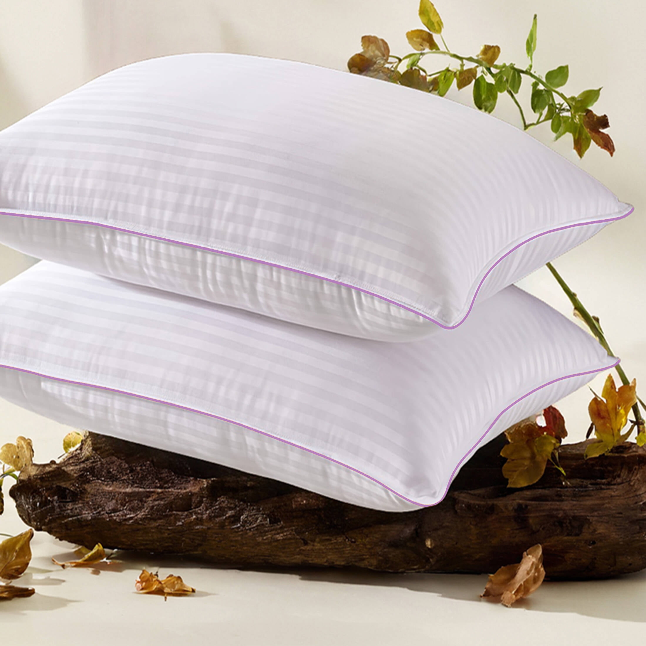 Bed Pillows for Sleeping 4 Pack,Standard Size Cooling Pillows Set of 4,Top-end Microfiber Cover for Side Stomach Back Sleepers
