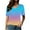 Light Blue, variant on Womens Fashion Tees Tops Letter Print Loose Long Sleeve V Neck Clothing Green L