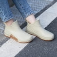 thumbnail image 5 of IEMIEMIEM Womens Rain Boots 2026 Fashion Couple Walking Water Shoes Ankle Rubber Water Resistant Boots Non Slip Soles Mid Calf Booties Outdoor Casual Slip On Shoes for Fishing Camping Beige 7 Wide, 5 of 7