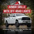 thumbnail image 2 of AMERICAN MODIFIED Armor Grille for 2013-2018 Dodge Ram 2500/3500, Glossy Black, 2 of 12