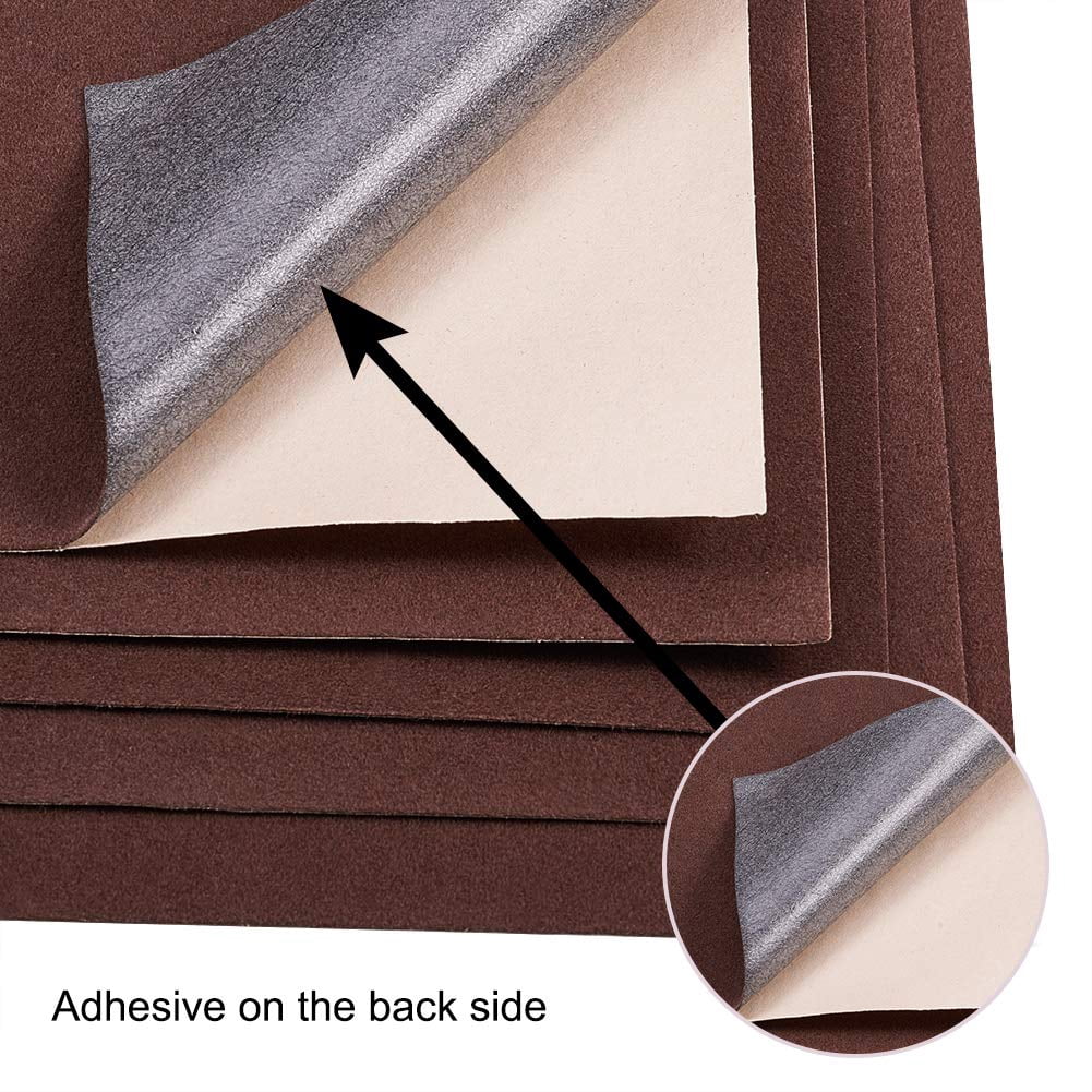 20PCS Velvet (Brown) Fabric Sticky Back Sheets A4 Sheet (8.3" x 11.8") Self-Adhesive Durable and Water Resistant Multi-Purpose for Christmas Decorations Art Craft Making colorful