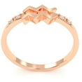 thumbnail image 3 of Aquarius Zodiac Sign Diamond Ring In Solid 14k Rose Gold, 3 of 6