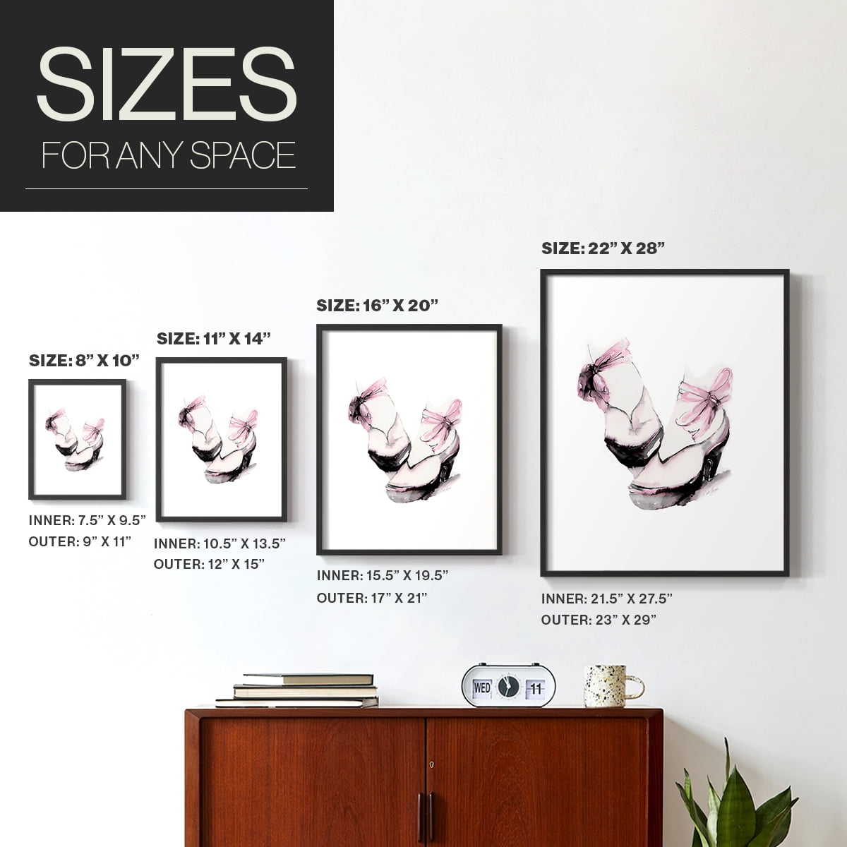 Ballet Platform in Paper Solid Wood 16 x 20 Framed Print