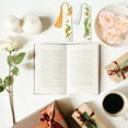 thumbnail image 4 of Uxcell 2packs Transparent Dried Flower Bookmarks for Women Reading, White Orange, 4 of 5