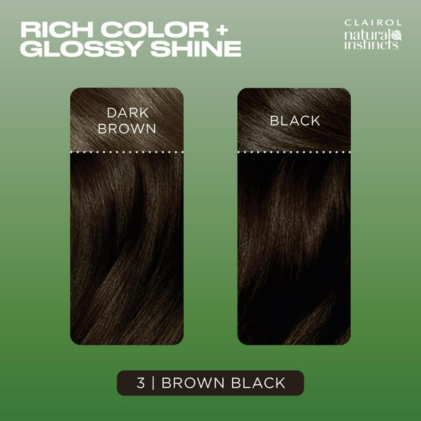 Clairol Natural Instincts Demi-Permanent Hair Color Creme, 3 Brown