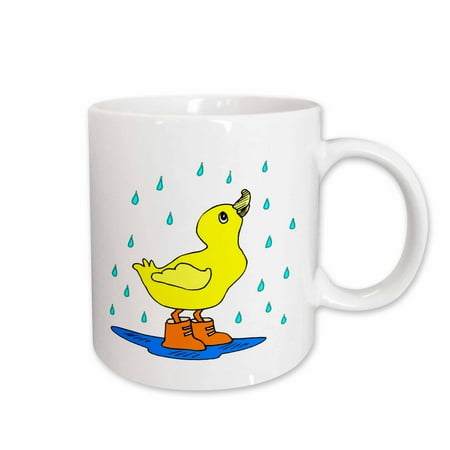 

3dRose Cute Duckie In Rain Ceramic Mug 11-ounce