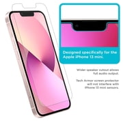 Tech Armor HD Clear Plastic Film Screen Protector NOT Glass for Apple New iPhone 13 mini 5.4 - Case-Friendly, Scratch Resistant, Haptic Touch Accurate [4-Pack]