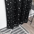 thumbnail image 2 of Silver Foil Outer Space Theme Blackout Curtains Black - 84, 2 of 5