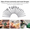 thumbnail image 3 of 20 Pack Dremel Tungsten Carbide Cutting Burrs Drill Bits Rotary Grinder, 3 of 5