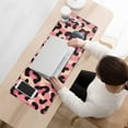 thumbnail image 3 of Long Mouse Pads for Desk,Pink and Black Of Leopard Print Desk Mats on Top Of Desks, Desk Mouse Pad Extra Large with 3mm Non-Slip Base and Stitched Edge for Gaming,Office,Work,Home 31.5"x11.8", 3 of 6