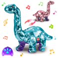 thumbnail image 1 of Juguete de dinosaurio con control remoto Basytodio, lentejuelas reversibles, 1 of 6