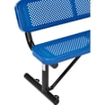 thumbnail image 6 of Global Industrial 4' Outdoor Steel Bench w/ Backrest Perforated Metal Blue, 6 of 7