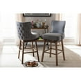 thumbnail image 7 of Baxton Studio Gradisca Upholstered Swivel Bar Stool - Set of 2, 7 of 7