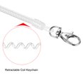 thumbnail image 4 of Uxcell Retractable Coil Spring Keychain Clasp with Key Ring 205mm, 2 Pack Plastic Spiral Stretchy Cord, Clear, 4 of 5