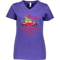 thumbnail image 3 of Inktastic Merry Christmas Ya'll with Red Car and Tree Women's V-Neck T-Shirt, 3 of 5