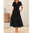 thumbnail image 3 of Vestido ZESICA Summer Casual Midi para Mujer Negro Talla M, 3 of 9