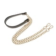 thumbnail image 3 of 2 uds oro + plata para mujer, correa de cuero de repuesto, bolso de hombro, bolso bandolera, cadena de metal Macarena Bolso de la cadena de mujeres, 3 of 8