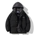 thumbnail image 1 of Awdenio Men's Fake Two-piece Hooded Cotton-padded Jacket, Thick Warmth, Personalized Cotton-padded Jacket, Neutral Style, 1 of 2