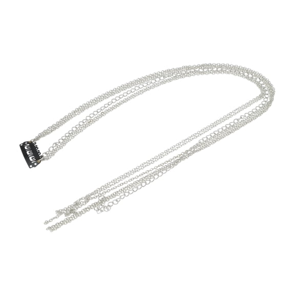 Unique Bargains 1 Pc Braided Hair Chain Vintage Braid Hair Accessories for Women White