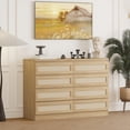 thumbnail image 6 of NEILA 8 Drawer Double Dresser for Bedroom, Rattan Chest of Dressers, Modern Wooden Dresser Chest, 6 of 7