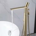 thumbnail image 5 of Freestanding Clawfoot Tub Faucet with Hand Shower, Floor Mount Copper Tub Filler, 5 of 8