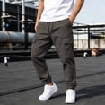 thumbnail image 2 of Hurxie Mens Cargo Pants Casual Joggers Hiking Pants Loose Straight Athletic Workout Sweatpants with Pockets Gray,XL, 2 of 7