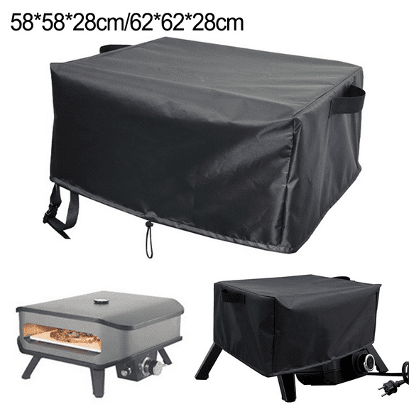 Pizza Oven Cover for Cozze 90347 Pizza Oven, 420D Waterproof Dustproof Pizza Oven Protection Weather Resistant Dustproof Pizza Oven BBQ Rain Cover For Wood-Fired Cha Rcoal(62×62×28cm)