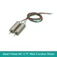 thumbnail image 2 of 2PCS Mini Coreless Motor 0614 6mm*14mm DC 3.7V 53000RPM High Speed Hollow Cup Engine for DIY RC Drone Aircraft Hobby Toy Model, 2 of 6