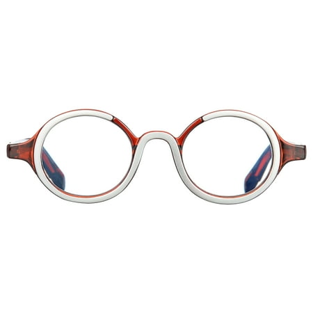 Elton John Pop Specs Reading Glasses - Two Tone Mash Up 3.00, Circle Frame