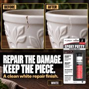 Starbond White Epoxy Putty, 2 oz, 1 pc. | High-Temperature Resistance - Steel-Reinforced, Waterproof Repair Stick for Plumbing, Tile & Appliance Repairs