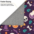 thumbnail image 6 of ZICANCN Dish Drying Mat for Kitchen Countertop, Purple Halloween Hat Skull Drainer Mats with Non-slip Rubber Backed, Super Absorbent Easy Clean Rack Pad, 16x18 Inches, 6 of 9