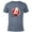 Navy Heather, variant on Marvel Avengers Silver and Red Logo - Short Sleeve Blended T-Shirt for Adults - Customized-Yellow