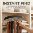 thumbnail image 2 of Unique Bargains 2Pcs Wood Tank Top Hangers For Closet Organizer Black 24 Hooks, 2 of 5