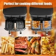 thumbnail image 4 of 2 Pack Air Fryer Silicone Pan with Handle Reusable Silicone Air Fryer Lined Heat Resistant Rectangular Air Fryer Tray Air Fryer Oven Microwave Accessories, 4 of 11