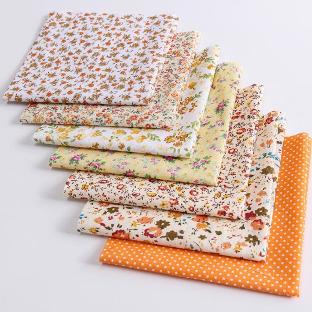 TSV 50pcs Quilting Fabric, Quarter Fabric Bundles, 9.8 x 9.8'' Precut  Squares Sewing Patchwork Scraps for DIY Craft