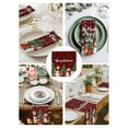 thumbnail image 3 of Christmas Snowman Cloth Napkins Set of 6 Reusable Dinner Napkins, Black Red Checked Snowflake Pine Tree Cocktail Napkin Washable Table Napkins for Wedding/Holiday Party/Baby Shower 20"x20", 3 of 7