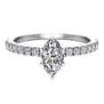 thumbnail image 4 of Petite Diamond Engagement Rings for Women Marquise Solitaire Diamond Ring 14K White Gold 0.65 CT TW, 4 of 5