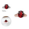 thumbnail image 1 of Finger Ring Geometric Imitation Garnet Jewelry Opening Adjustable Sparkling Ring for Daily Wear, 1 of 8