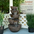 thumbnail image 5 of Alpine Corporation 5 Bowl Tiered Waterfall Fountain w/LED Light, 34 Inch Tall, 5 of 12