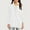 White, variant on Hrsba Womens Casual Long Sleeve Sweatshirt Solid Color Collared Top with Pockets Half Button Front No Hood Sweatshirt for Winter