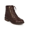 thumbnail image 1 of New Women Nature Breeze Susana-02 Quilted Leatherette Round Toe Combat Boot, 1 of 5
