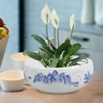 thumbnail image 2 of Blue and White Porcelain Flowerpot Plant Vase Pots Indoor Plants, 2 of 6