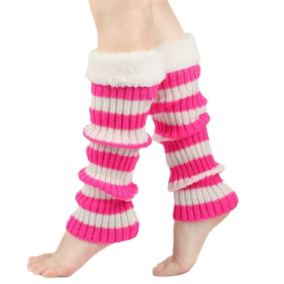 Women's Leg Warmer Winter Striped Knitted Warm Leg Stacked Socks Warm Leg Trendy