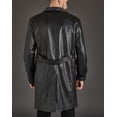 thumbnail image 4 of Men's Black Genuine Lambskin Leather Trench Coat, Leather Vintage Black Coat Jacket For Him, Men Black Leather Trench Coat, Christmas Gift For Him, 4 of 4