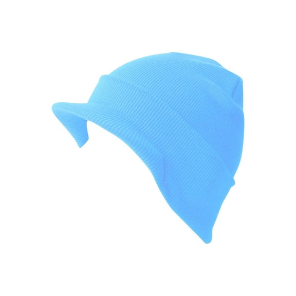New Lt. Blue Cuff Beanie Visor  Cap