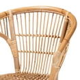 thumbnail image 6 of Baxton Studio Alleta Rattan BOHO Living Room Sets, 3-Piece, Natural Brown, 6 of 10